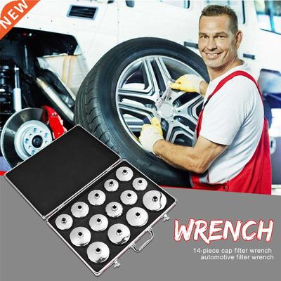 14pcs Universal Oil Filter Cap Wrench Metric Socket Tool Kit