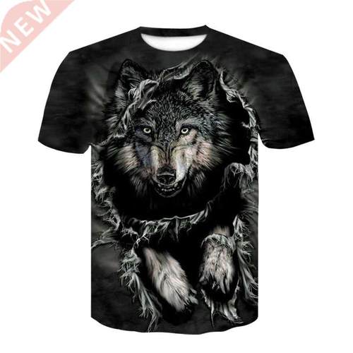 Summer D Cool Style Wolf Graphic t shirts For Men New Fashi