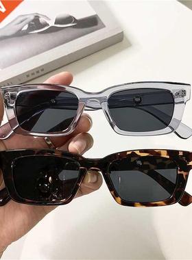 New Korean Style Metal Hinge Sunglasses Lies Small Rectang