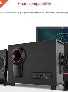 Bluetooth Speaker Computer Speakers Wooden 2.1 Multimedia