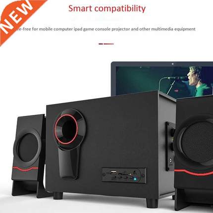 Bluetooth Speaker Computer Speakers Wooden 2.1 Multimedia