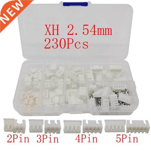 230Pcs/Box XH2.54 2P 3P 4P 5 Pin 2.54mm Pitch Male Female Te