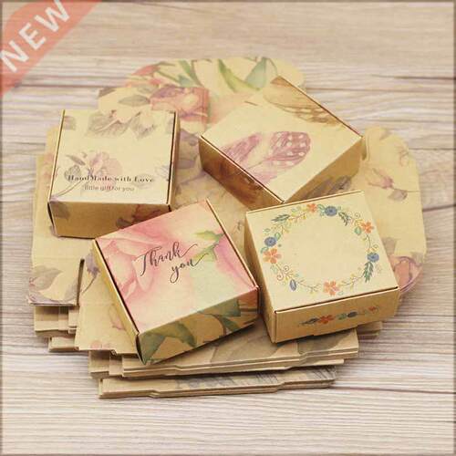 ZerongE jewelry10pc  THANK YOU gifts packag Vintage kraft