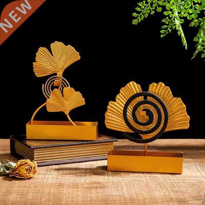 Ginkgo Leaf Mosquito Coil Holder Wrought Iron Fireproof Repe