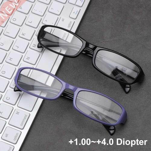 1PC Square Reading Glasses Women Men Resin Lightweight Presb