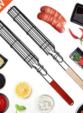 Portable BBQ Grilling Basket Stainless Steel Nonstick