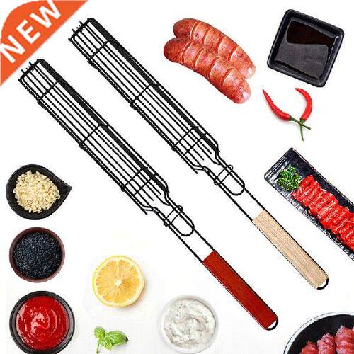 Portable BBQ Grilling Basket Stainless Steel Nonstick