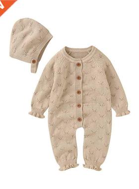 Autumn Baby Romper Knit 100%Cotton Newborn Girls Jumpsuit Ou