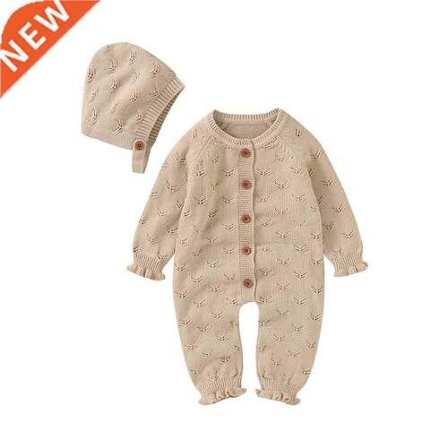 Autumn Baby Romper Knit 100%Cotton Newborn Girls Jumpsuit Ou