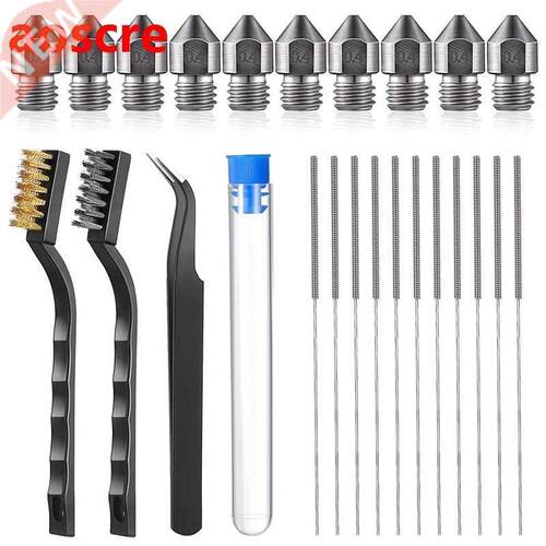 D Printer Accessories Extruder Nozzle Hardened Steel MK8 No