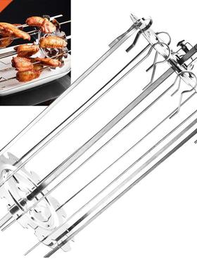 10 fork BBQ Steel Metal Roaster Rotisserie Skewers Needle C
