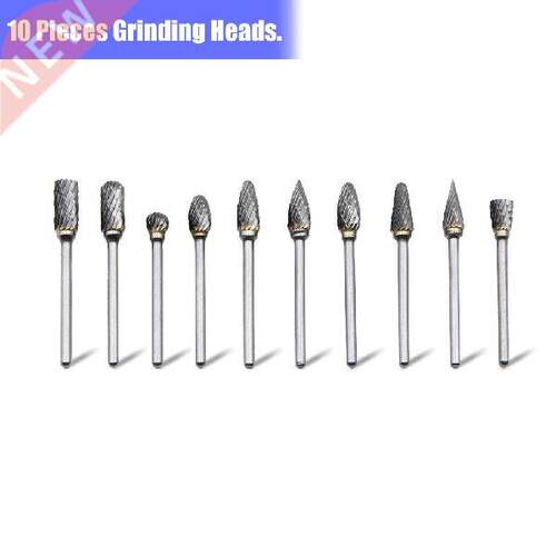 Pack of 10 Rotary Grinding Head Sanding Milling Metal Stone