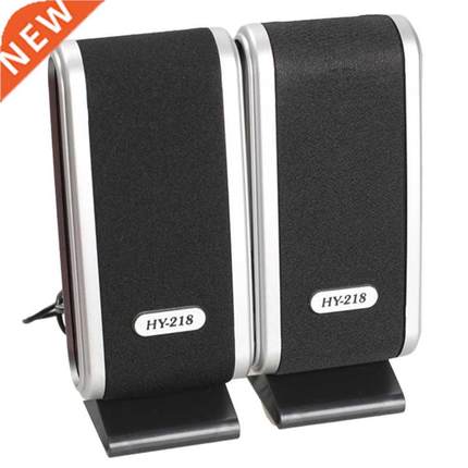 2 Pcs USB Computer Speakers Portable Speaker Stereo 3.5mm wi