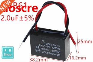 1pcs CBB61 2uF 450VAC starting capacitance AC Fan Capacitor