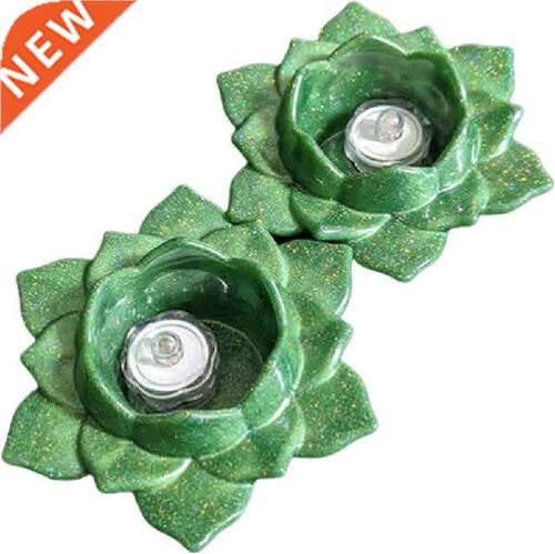 1pcs Lotus Candles Holders Resin Mold Flower Candlestick