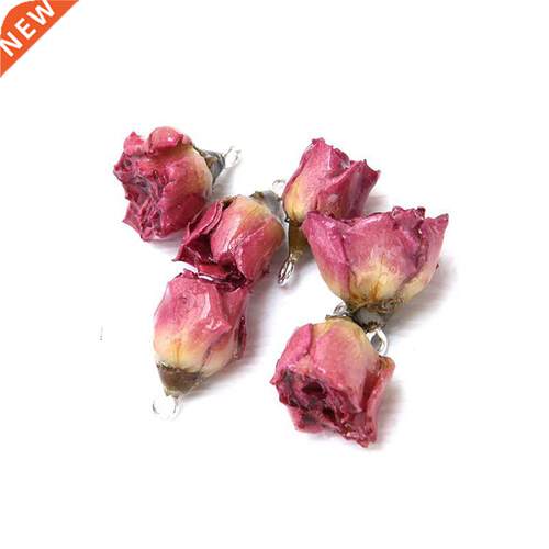 2 PCs Handmade Resin Jewelry Real Flower Charms Petaline Pen