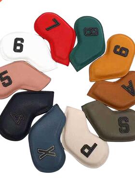 10pcs/set Golf Iron Headcover 4-9,P,S,A,X , Club Head Cover