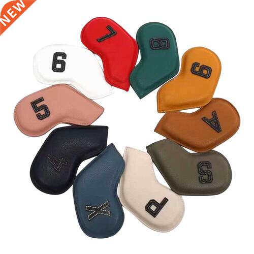 10pcs/set Golf Iron Headcover 4-9,P,S,A,X , Club Head Cover