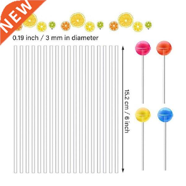 100Pcs/set Acrylic Lollipop Stick Clear Reusable Cake Pops