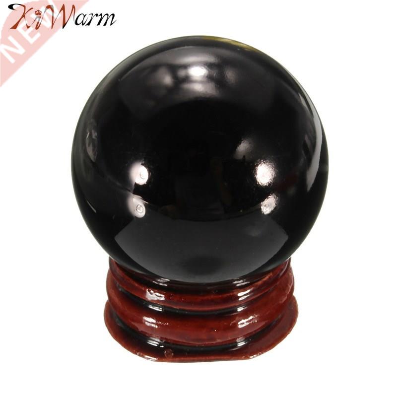 New 40mm Natural Black Obsidian Sphere Crystal Healing Ston