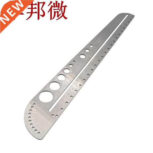Multifunction Ruler Stainless Steel Compasses Protractor Hex
