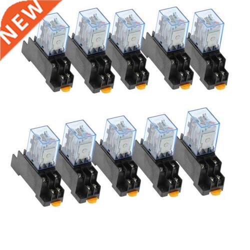 10pcs MY2P HH52P MY2NJ 12V 24V DC 36V 380V 110V 220V AC coil