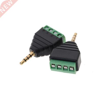 3.5mm Stereo Male Plug to AV Screw Video Balun Terminal Jack