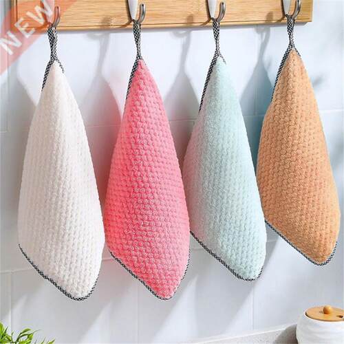 5Pcs Super Absorbent Scouring Pad Microfiber Kitchen Dish