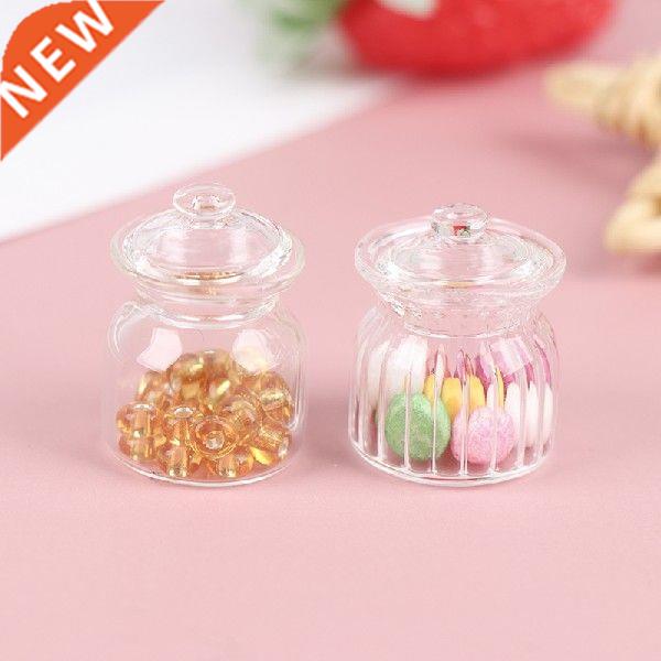 1PCS Classic 1/12 Scale Miniature Dollhouse Glass Candy Jar