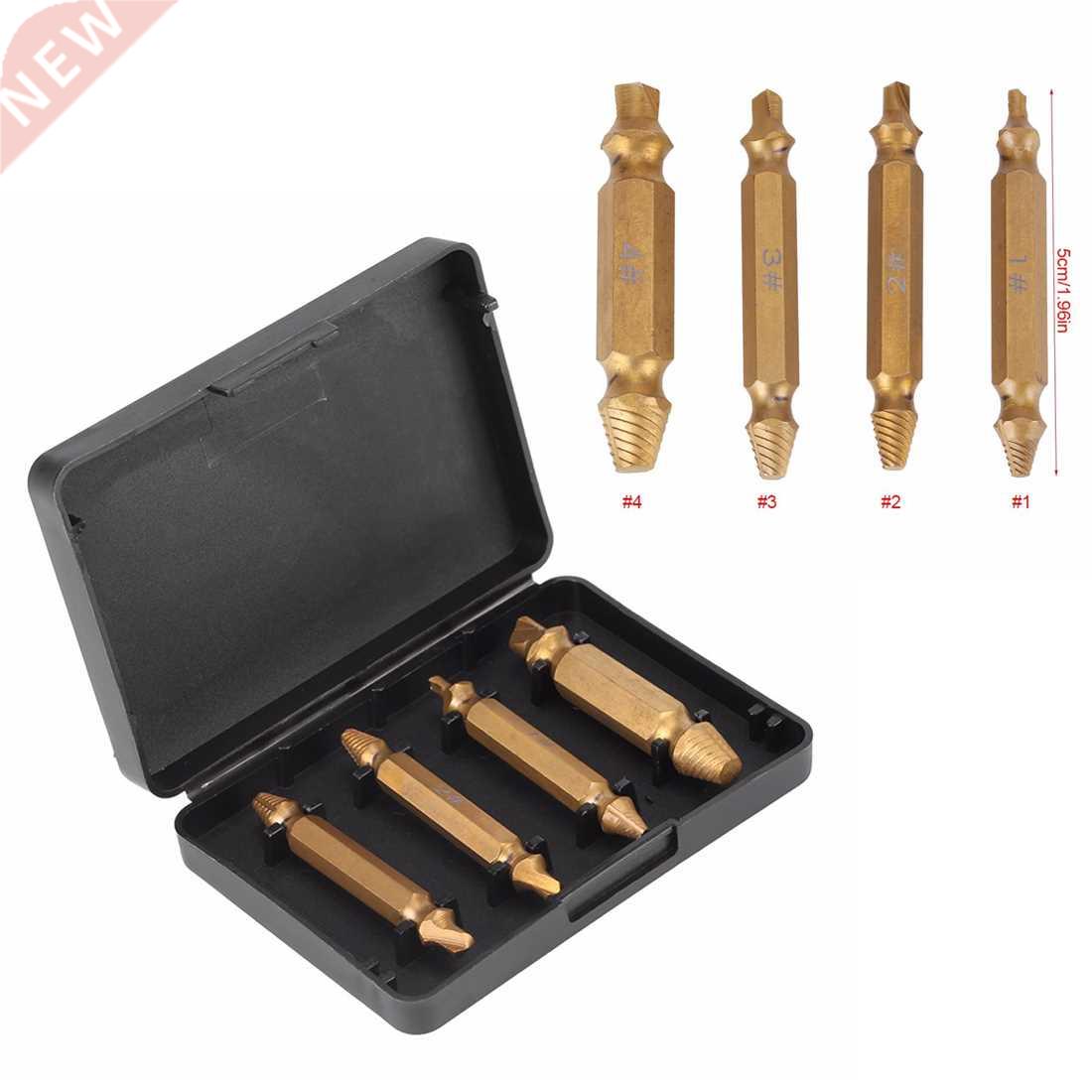 4pcs Titanium Broken Bolt Damage Screw Remover Extractor Bit