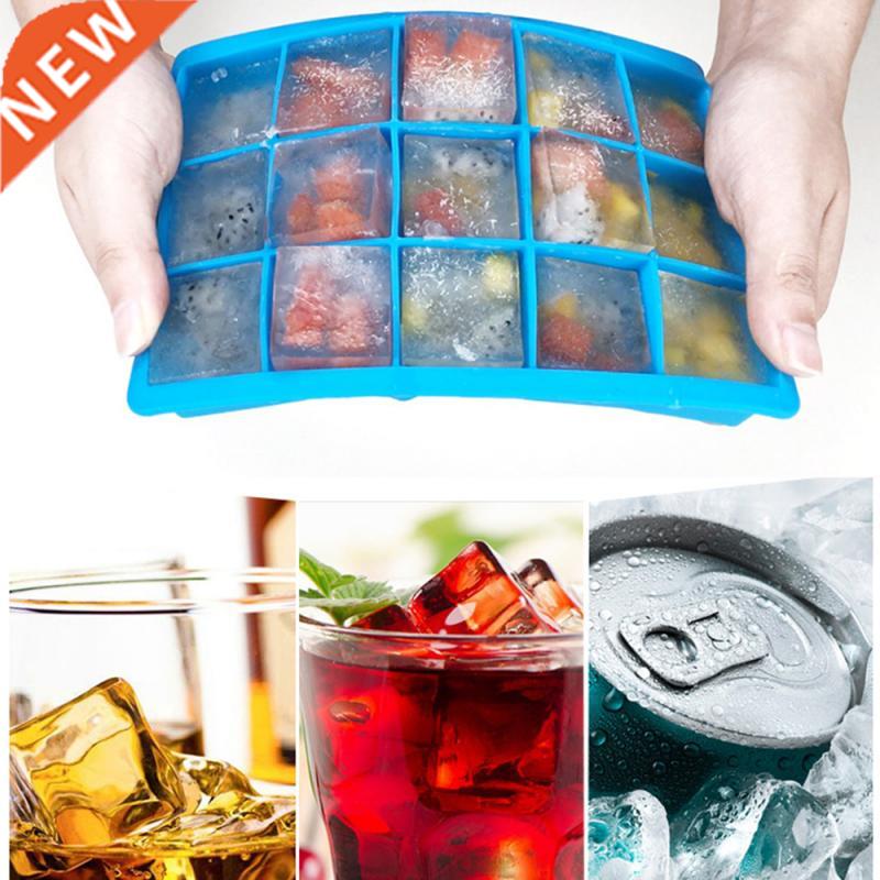 1PC 24 Grid Food Grade Silicone Ice Tray Home with Lid  I
