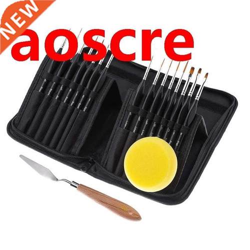 15 PCS Detail Paint Brush Set Fine Miniature Brushes with Er