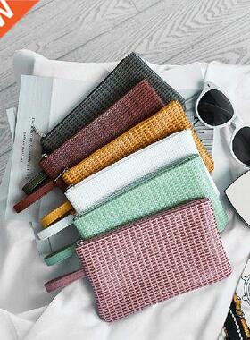 Portable Soild Color PVC Small Cosmetic Bag Mobile Phone