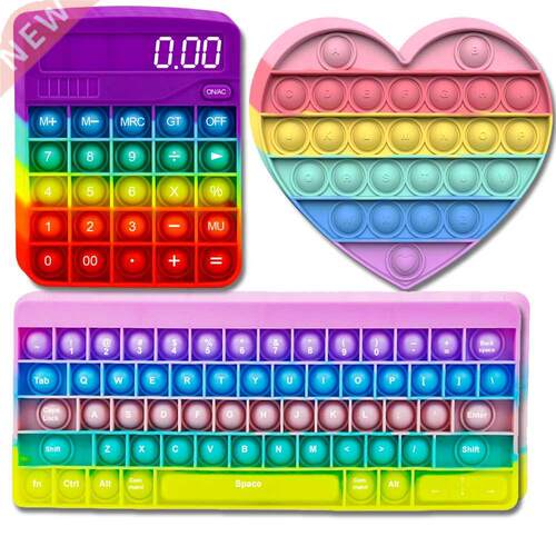 Pop Fidget Toys Antisress Push Bubble Squishy Silicone Calcu