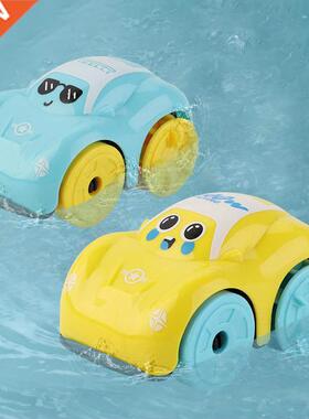 Children Bath Water Playing Toys ABS Clockwork Car Cartoon V