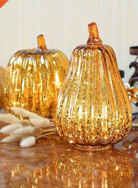 Halloween LED Pumpkn Lght Glass Party Lght Festval