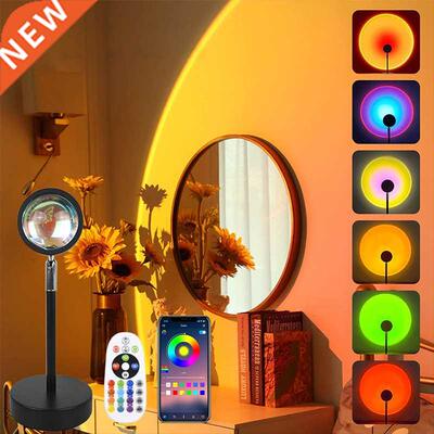 Smart Bluetooth Night Light Sunset Rainbow Lamp Projector AP