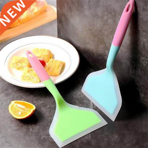 2pcs Food Grade Silicone Spatula Non-stick Wide Turner Heat