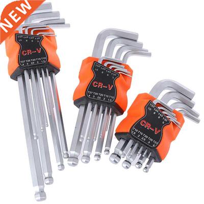 9pcs/set L S Wrench Ball End Long Arm Hex Key Allen