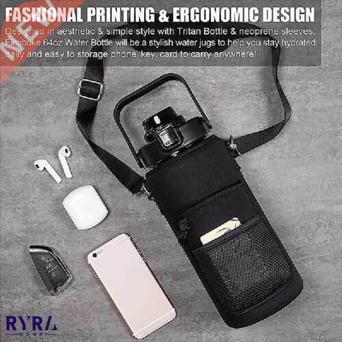 2L Water Bottle Covers Large Capacity Motivational Water