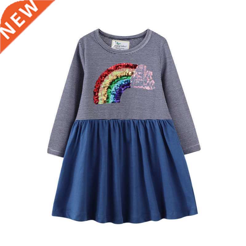 Jumping Meters New Arrival Princess Rainbow Girls Party Dres