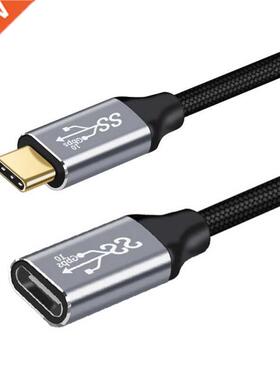 Type C Extender Cable USB-C .1 Gen 2 Extension Cord 100W Ma
