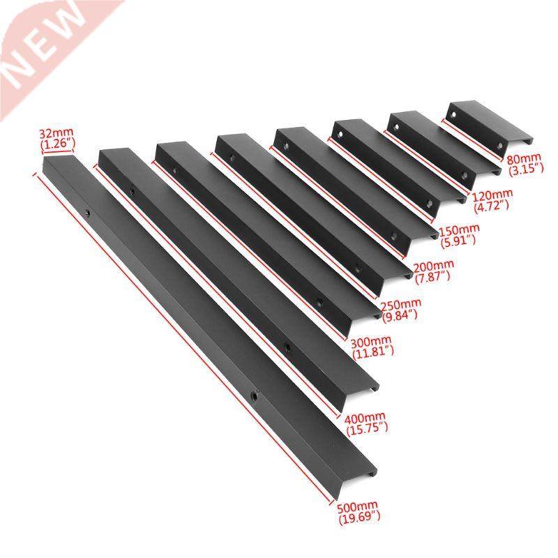 Modern Kitchen Cabinets Long Hidden Dark Handle Aluminum