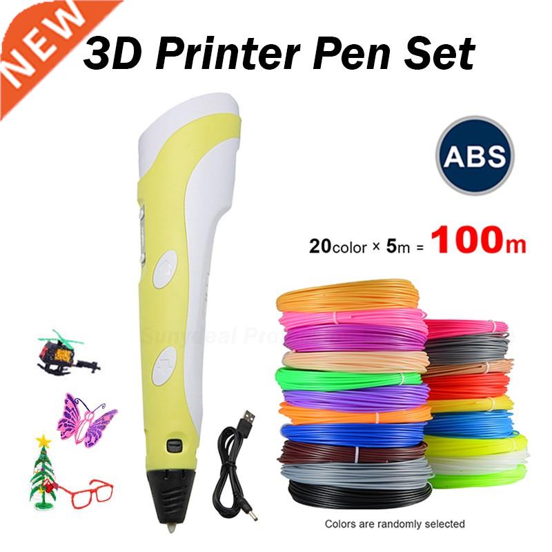 3D Printer Pen 20m ABS Filament DIY Set 3 D Printing Pen Cr