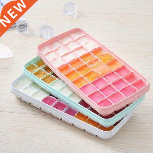 6 Grids Silicone Ice Cube Tray Mold With Clear Cover