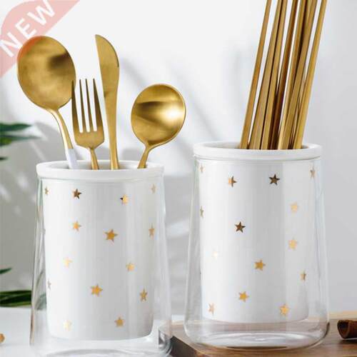 Star Chopstick Holder Household Ceramic Chopstick Cage Fork