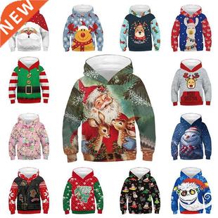 Christmas 3D Oversized Hoodies for Girls Boys Children's Hoo