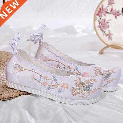 New Hanfu shoes, embroidered shoes, women's antiquity shoes,
