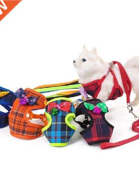 Mesh Dog Harness Vest With Bells Nylon Breathable Puppy Dog