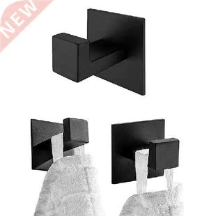 New Self Aesive Black Towel Hook 04 Stainless Steel